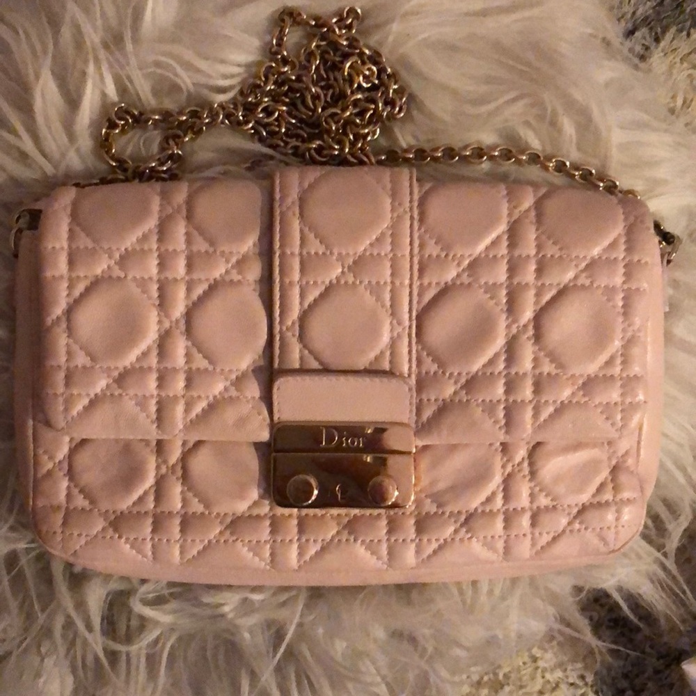 Dior rose poudre flap purse